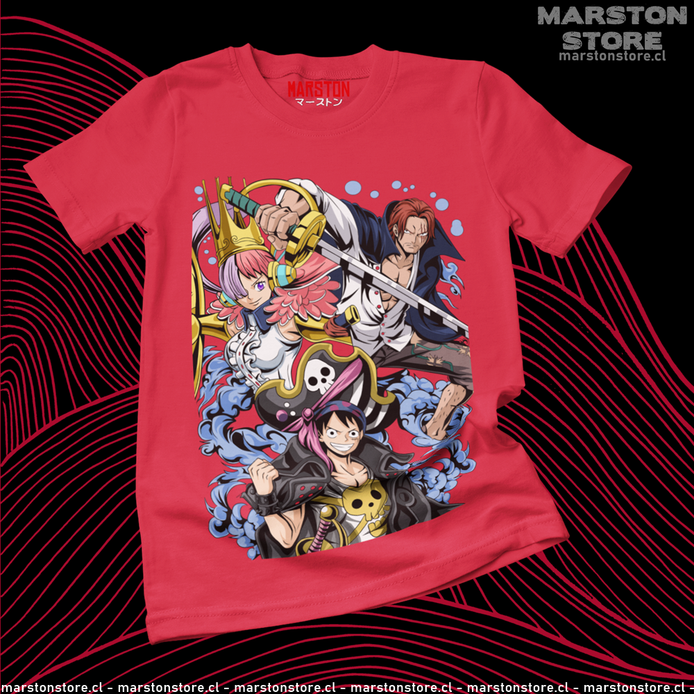 Polera One Piece Film Red - Uta - Shanks - Monkey D. Luffy