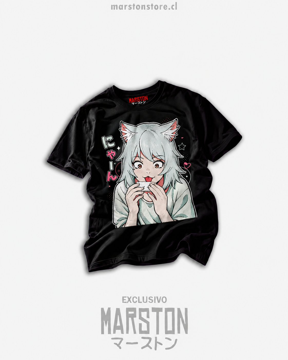 Polera Chainsmoker Cat - OFERTA TALLA 2XL (con detalle)