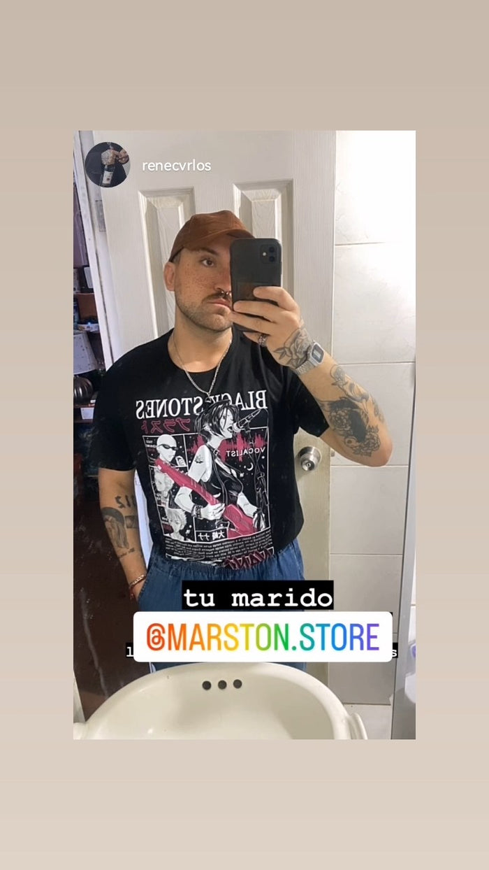 Foto real de cliente - Polera Nana - Black Stones