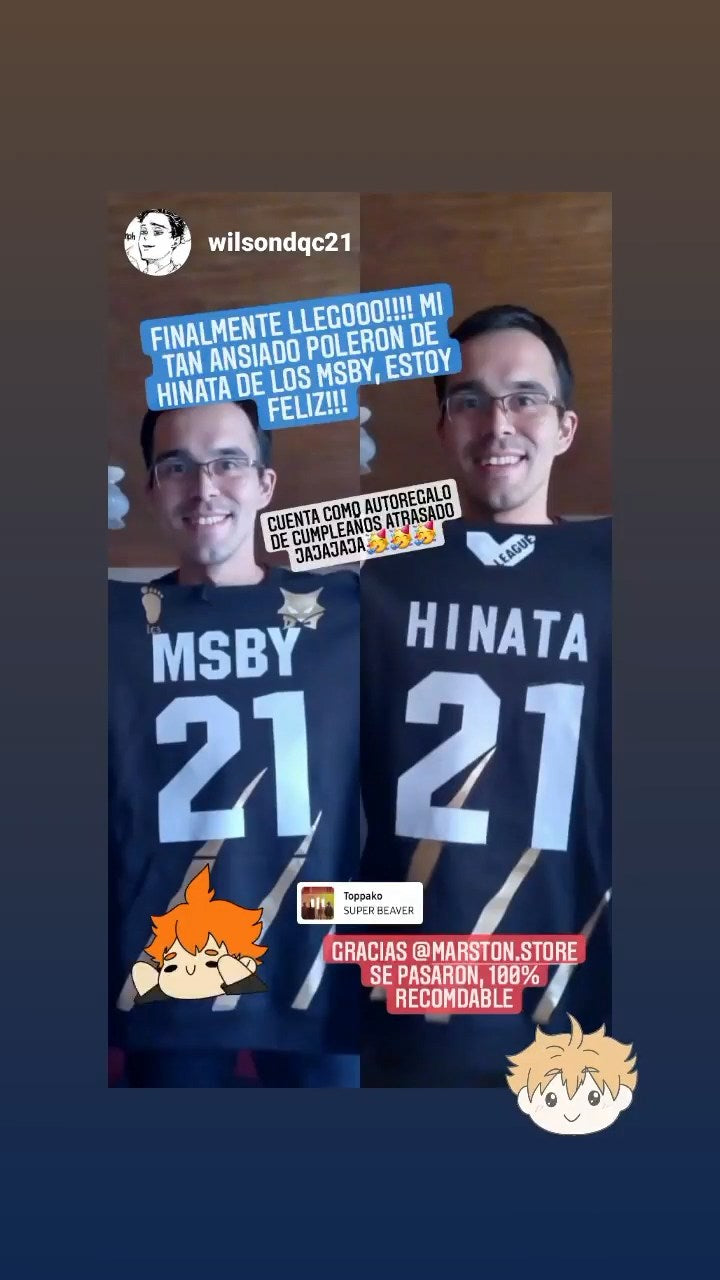 Polera Haikyuu - MSBY Black Jackals - Hinata