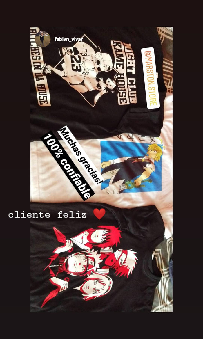 Foto real de cliente - Polera Dragon Ball - Roshi - Bulma