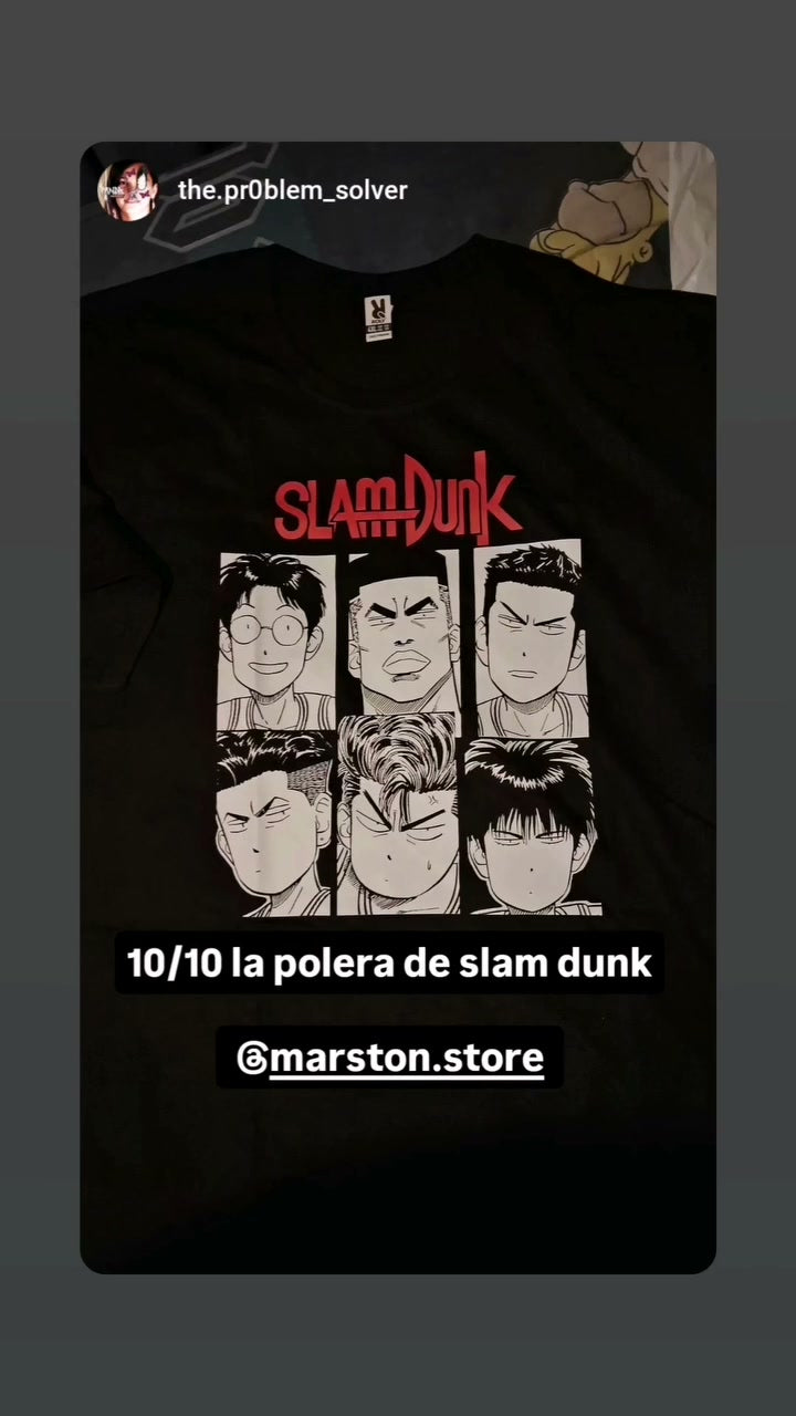 Polera Slam Dunk - Hanamichi Sakuragi, Kaede Rukawa, Mitsui, Ryota, Takenori Akagi, Kogure