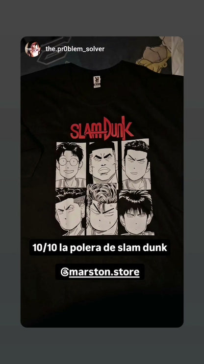 Polera Slam Dunk - Hanamichi Sakuragi, Kaede Rukawa, Mitsui, Ryota, Takenori Akagi, Kogure