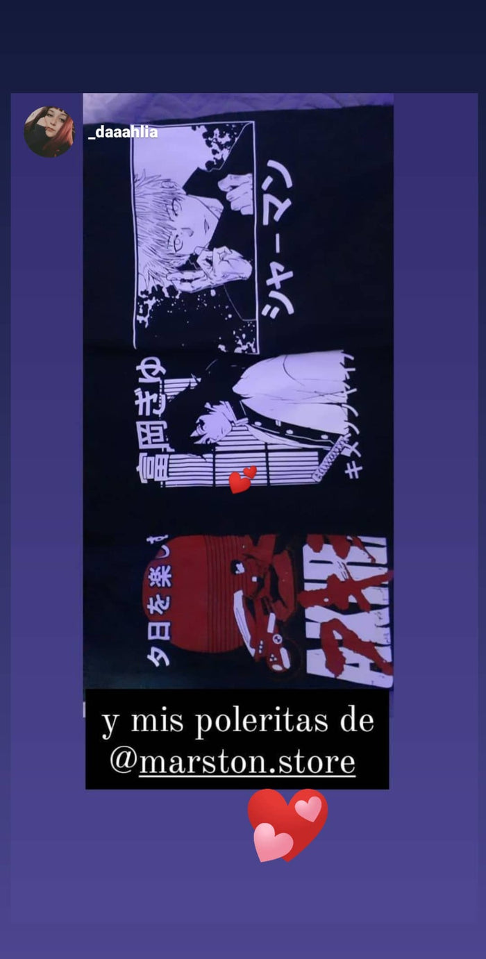 Foto real de cliente - Polera Jujutsu Kaisen - Satoru Gojo