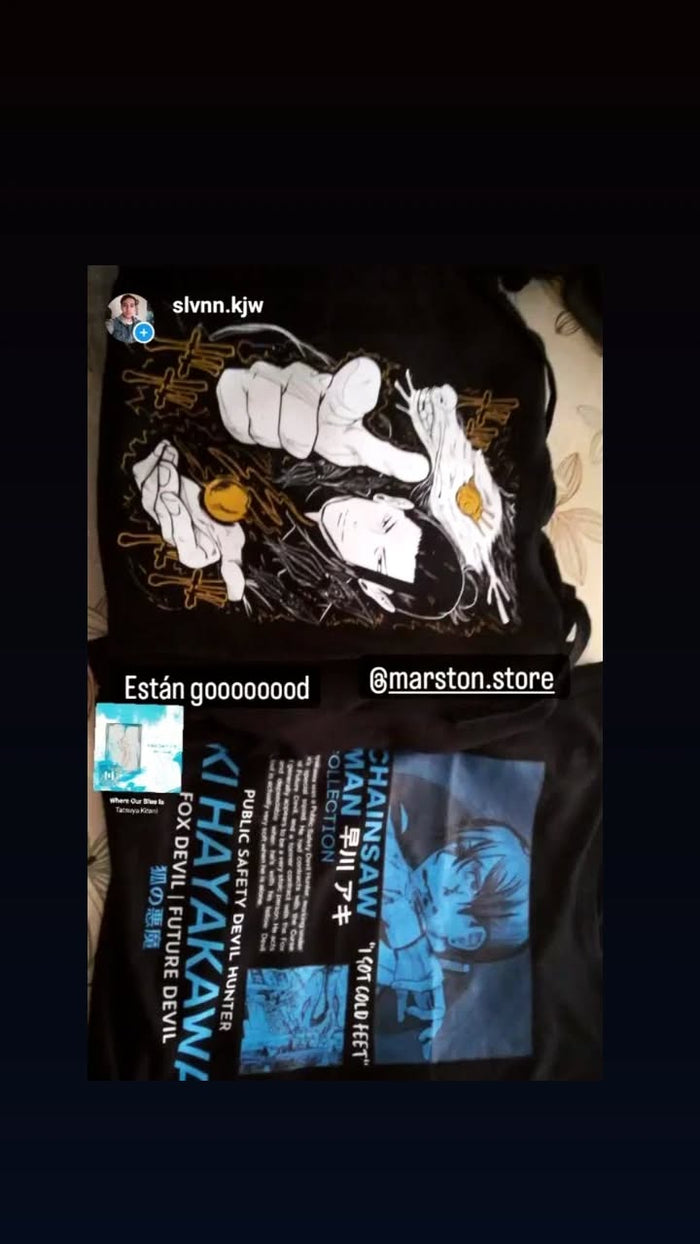 Foto real de cliente - Polerón Jujutsu Kaisen - Suguru Geto