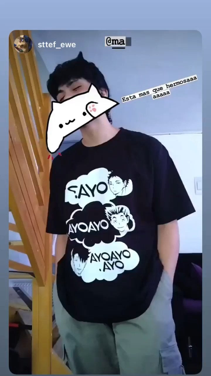 Polera Haikyuu - Kuroo - Bokuto - Akaashi - Oya oya?