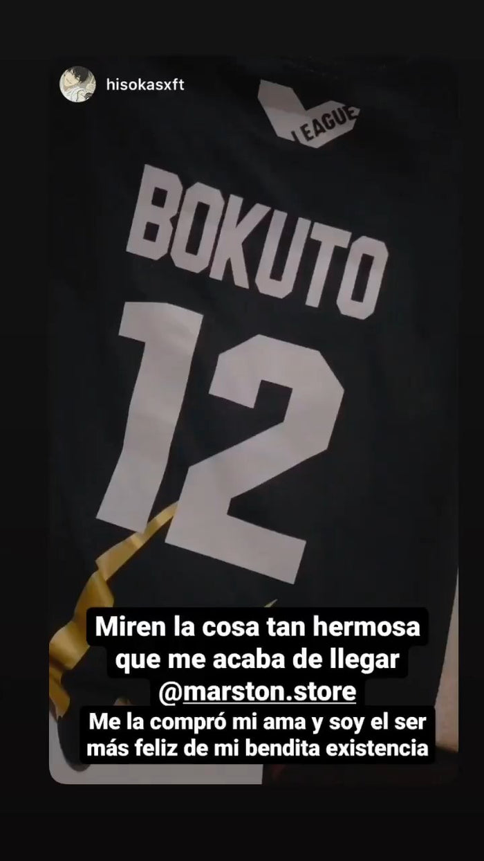Foto real de cliente - Polera Haikyuu - MSBY Black Jackals - Bokuto
