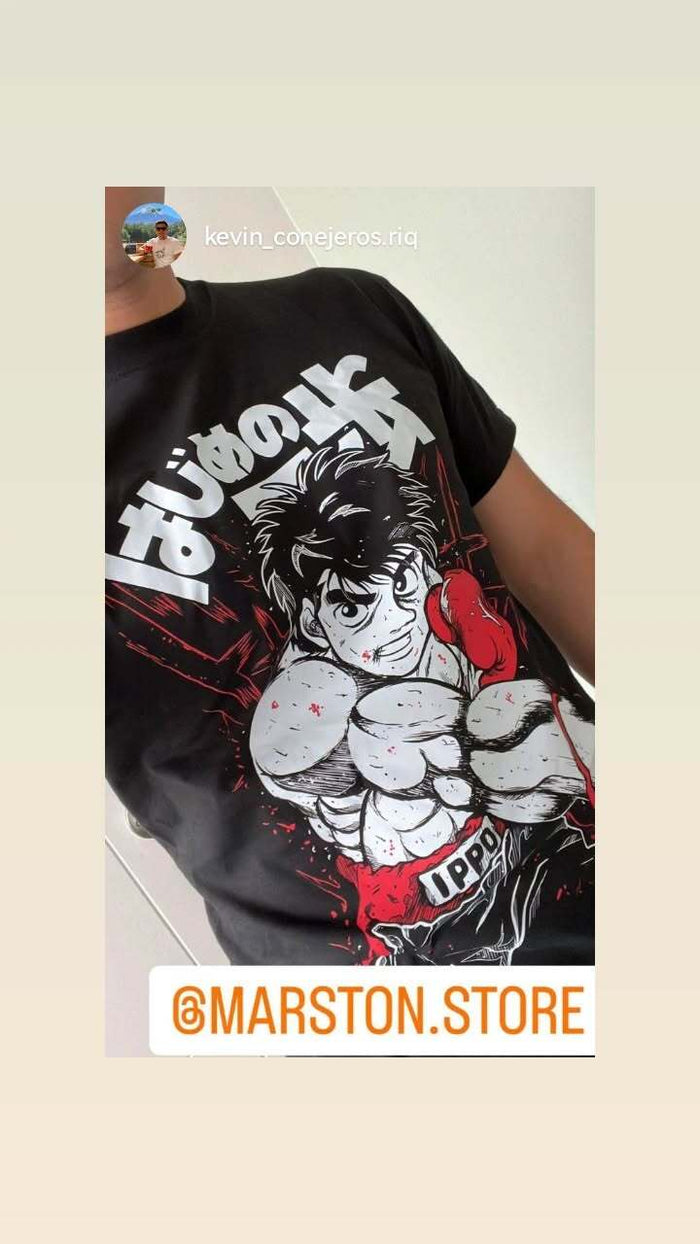 Foto real de cliente - Polera Hajime no Ippo - Ippo Makunouchi