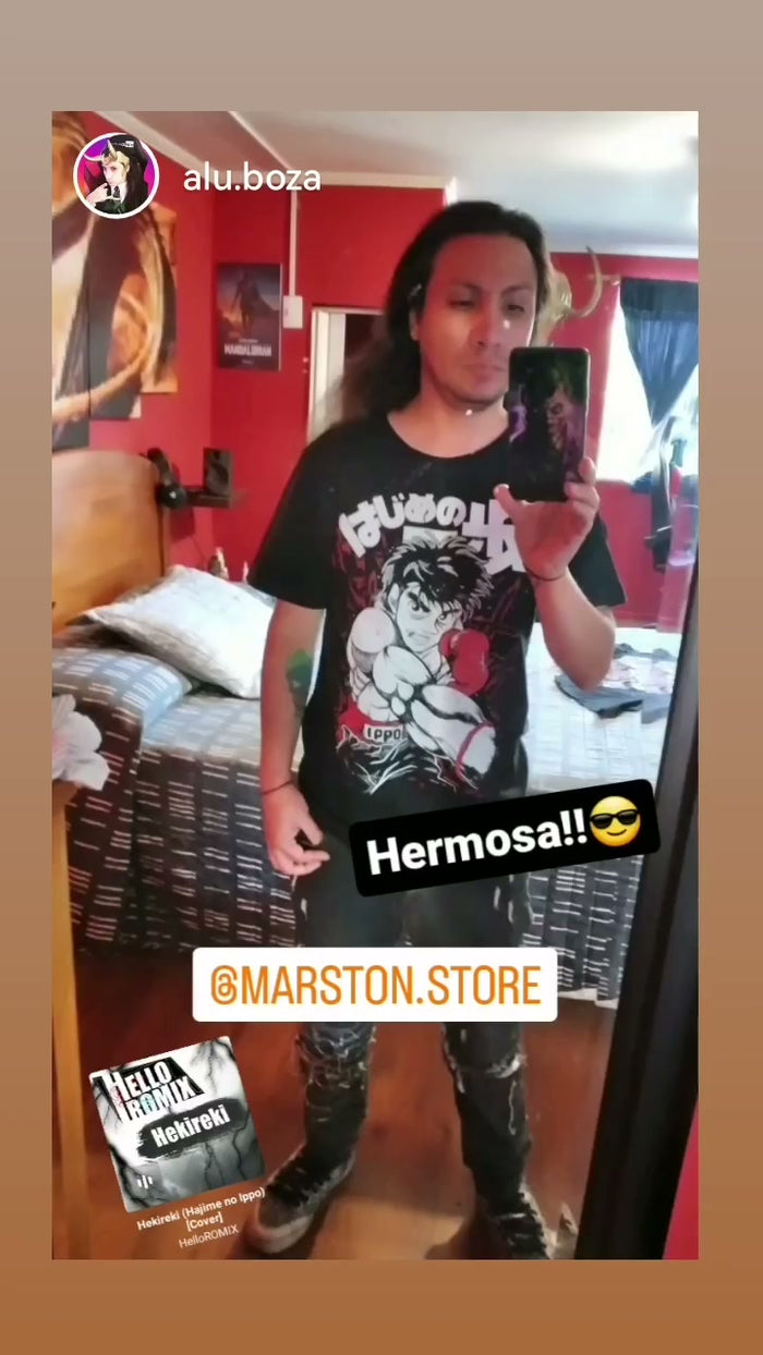 Foto real de cliente - Polera Hajime no Ippo - Ippo Makunouchi