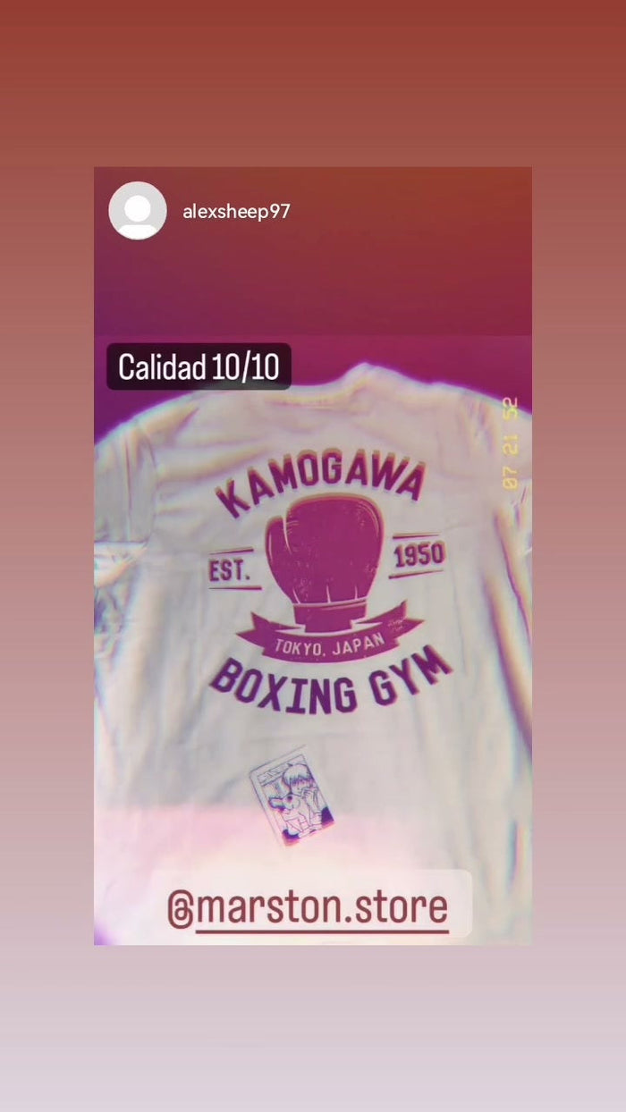Foto real de cliente - Polera Hajime no Ippo - Kamogawa Boxing Gym