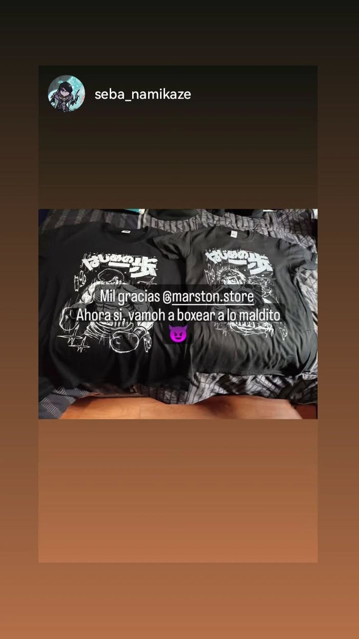 Foto real de cliente - Polera Hajime no Ippo - Mamoru Takamura
