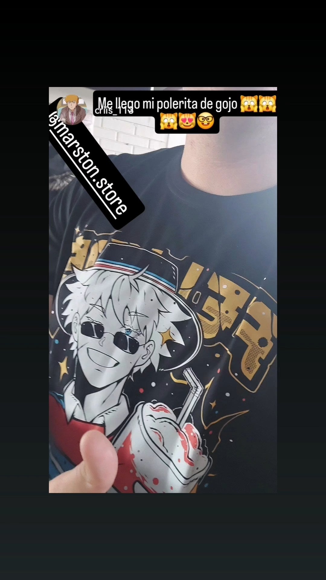 Polera Jujutsu Kaisen - Satoru Gojo Huaso - Fiestas Patrias (#cxn)