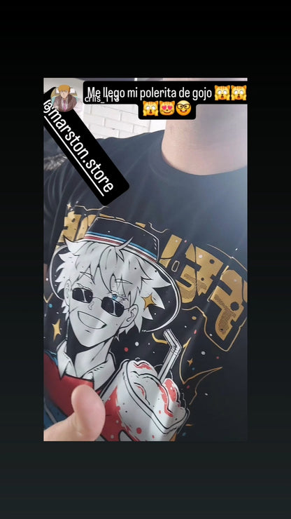 Polera Jujutsu Kaisen - Satoru Gojo Huaso - Fiestas Patrias (#cxn)