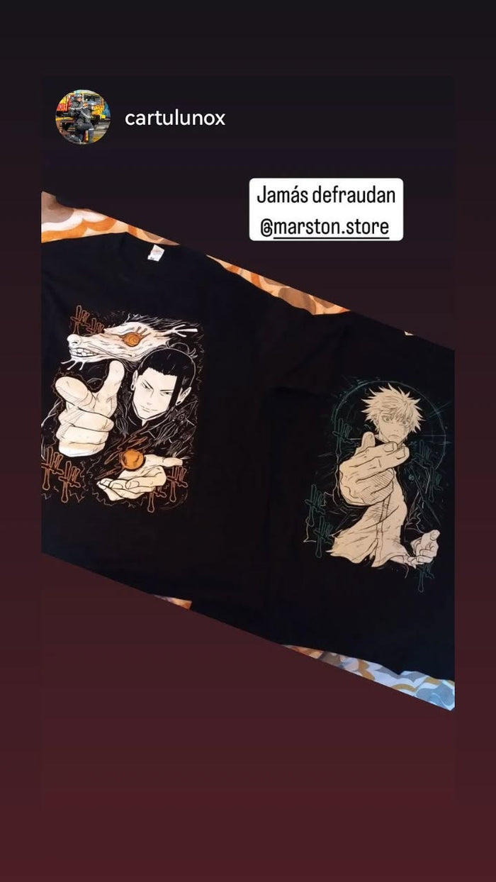 Foto real de cliente - Polera Jujutsu Kaisen - Suguru Geto
