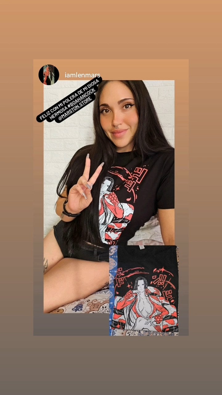 Polera One Piece - Boa Hancock - Negra