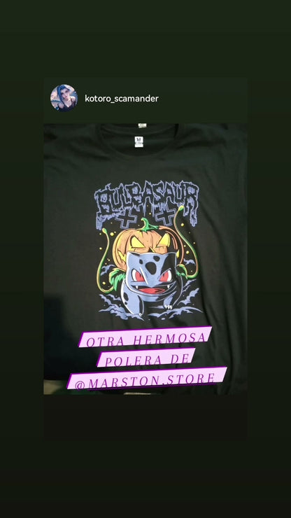 Polera Pokemon - Bulbasaur Halloween