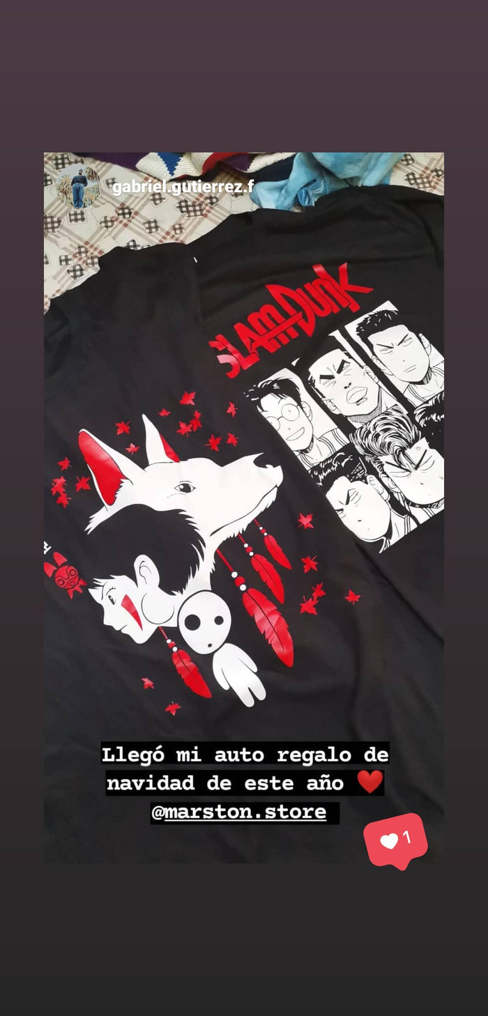 Foto real de cliente - Polera Studio Ghibli -Princesa Mononoke