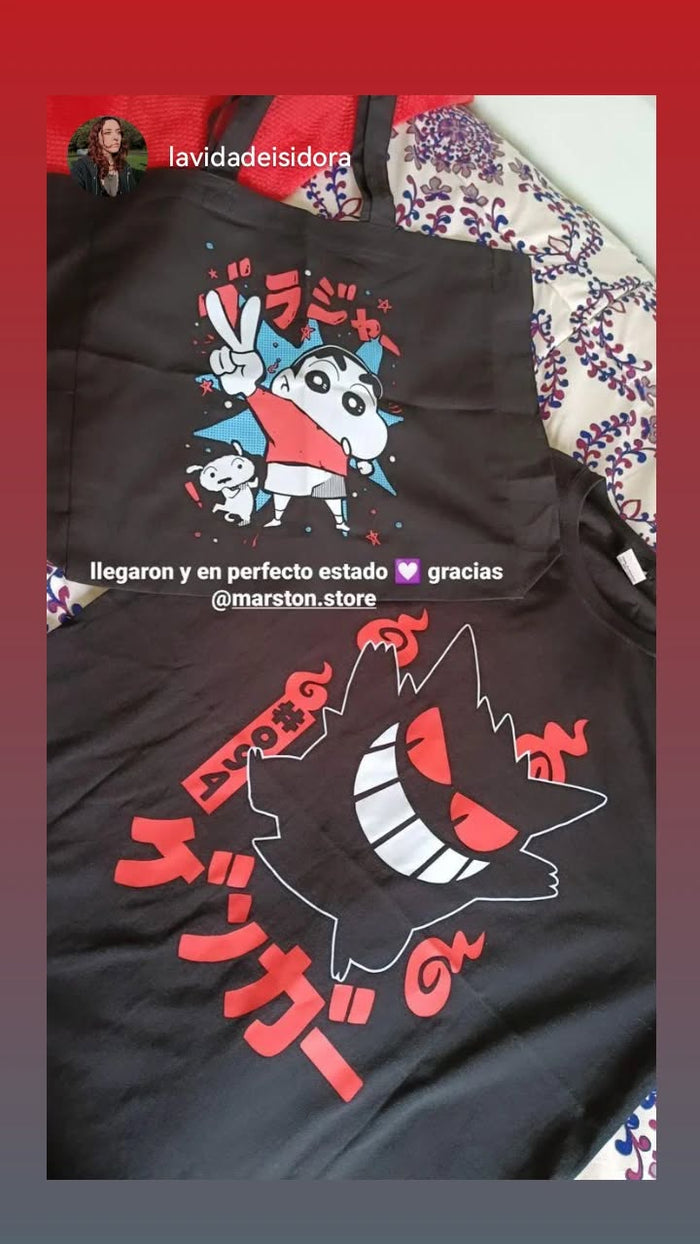 Foto real de cliente - Polera Shin Chan