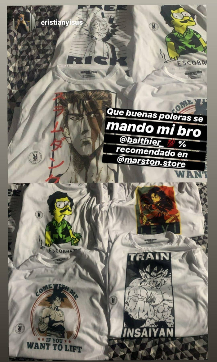 Foto real de cliente - Polera Los Simpson - Escobart