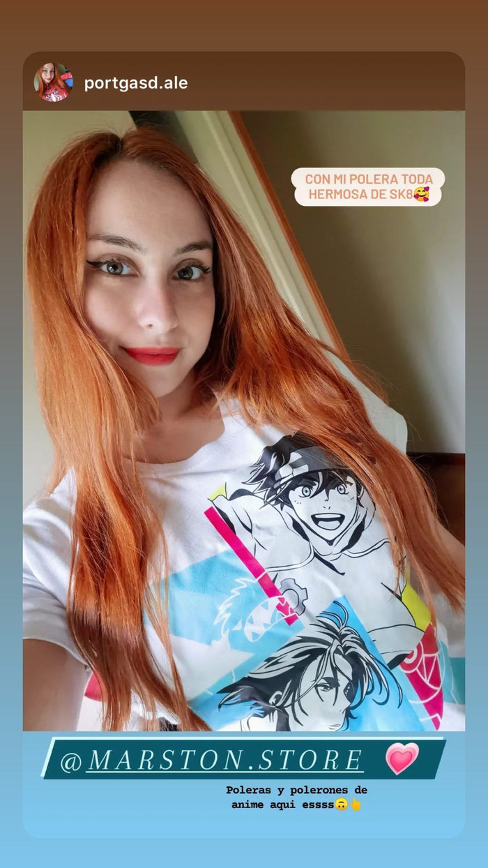 Foto real de cliente - Polera Sk8 the Infinity - Langa - Reki