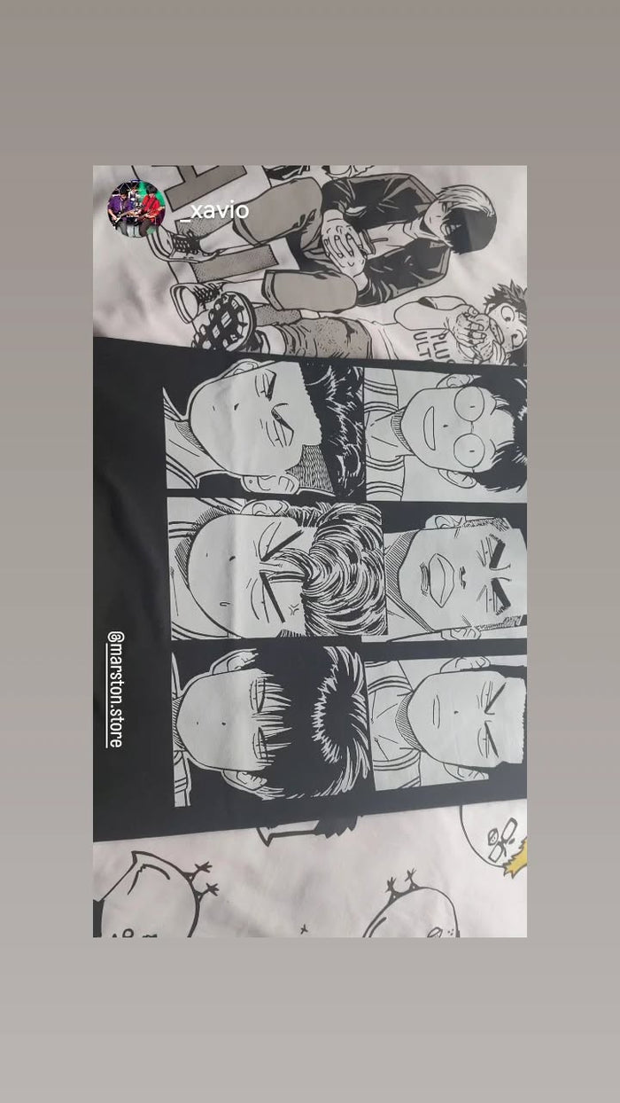 Foto real de cliente - Polera Slam Dunk - Hanamichi Sakuragi, Kaede Rukawa, Mitsui, Ryota, Takenori Akagi, Kogure