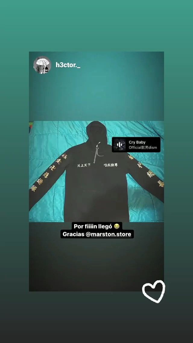 Foto real de cliente - Polerón Tokyo Revengers - Uniforme Tokyo Manji Gang