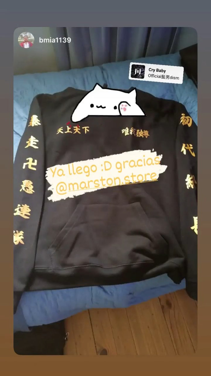 Foto real de cliente - Polerón Tokyo Revengers - Uniforme Tokyo Manji Gang