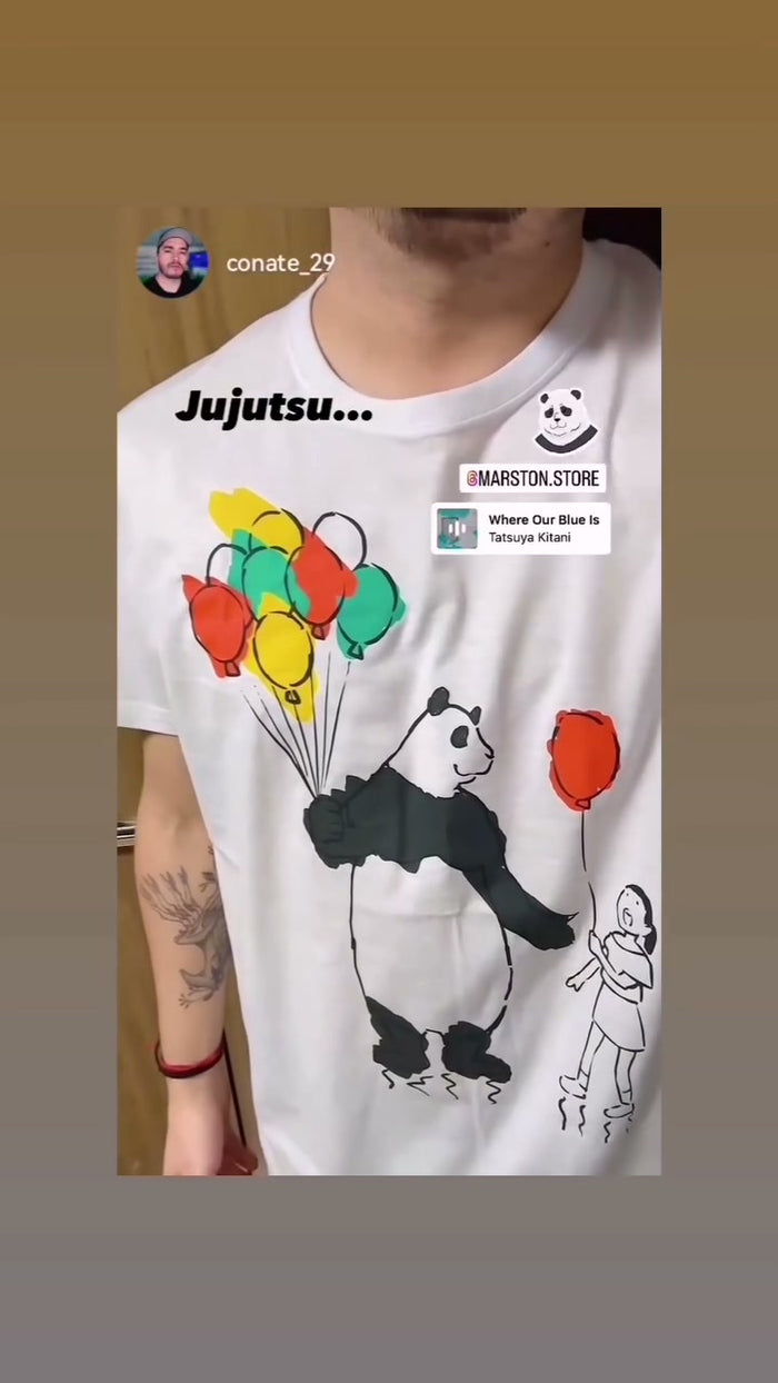 Foto real de cliente - Polera Jujutsu Kaisen - Panda