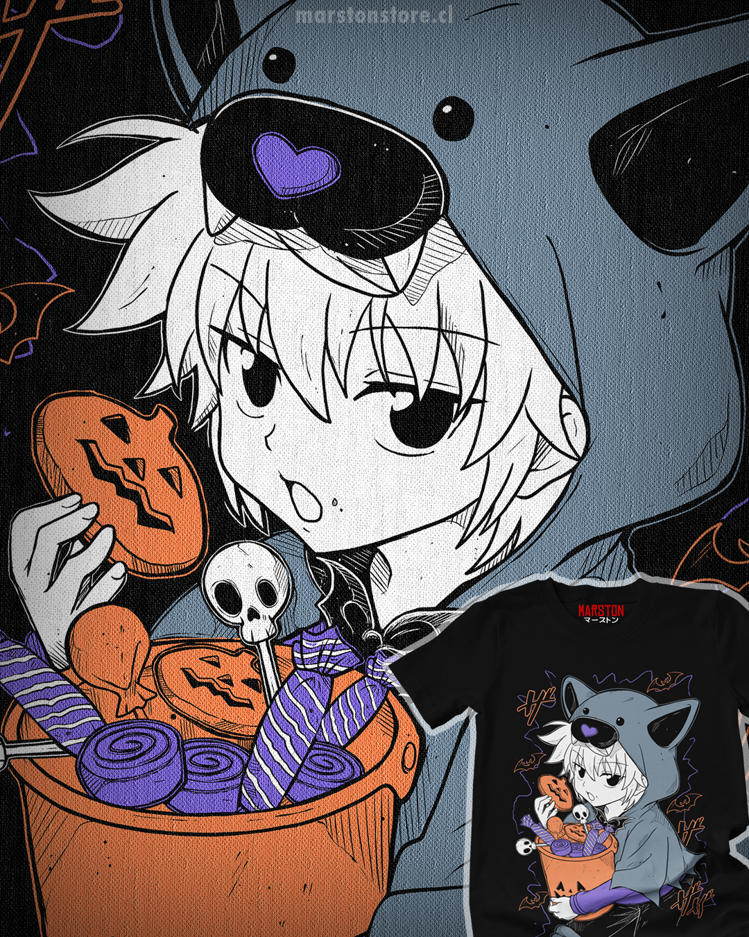 Polera Hunter x Hunter - Killua Halloween