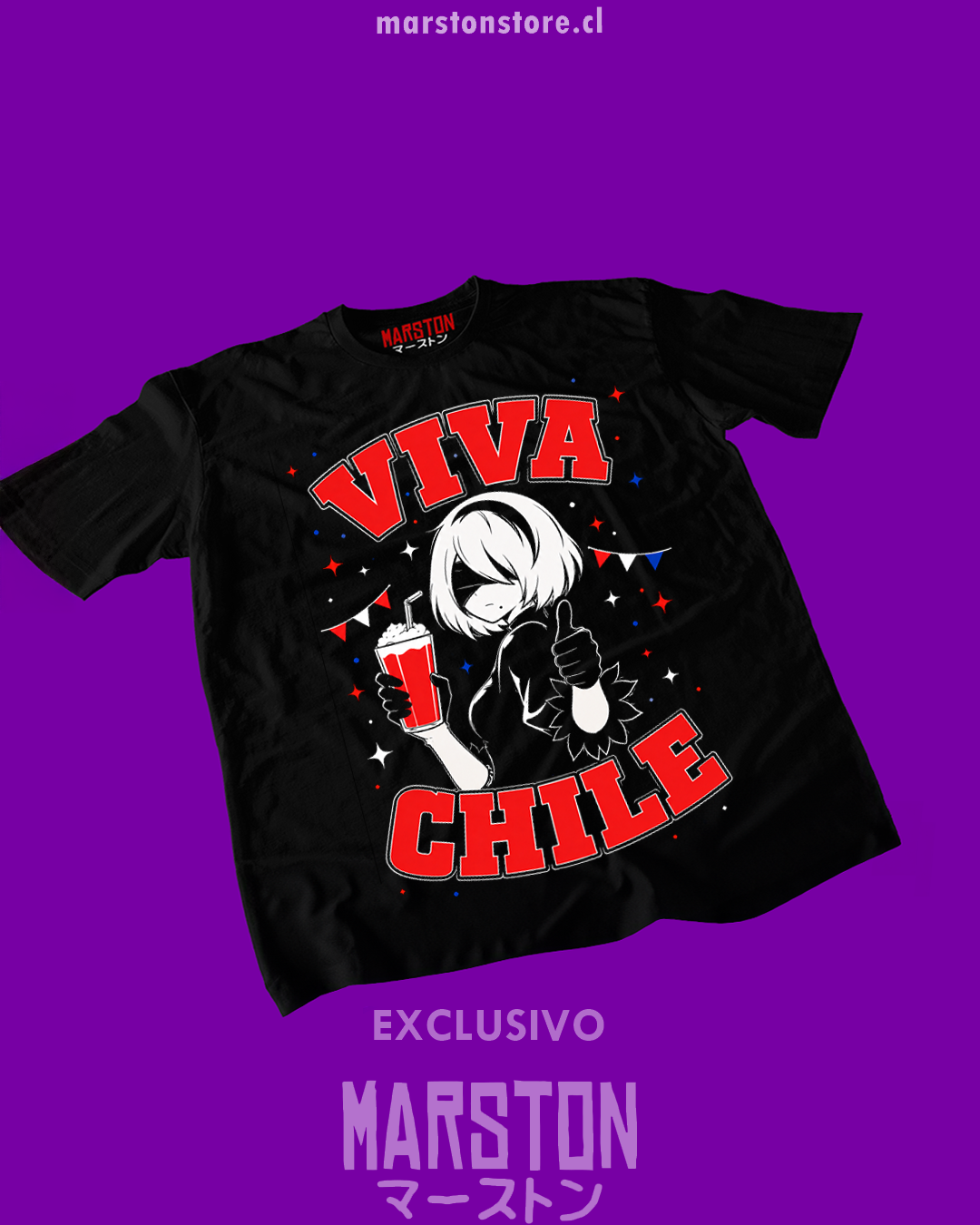 Polera Nier Automata - 2B Dieciochera