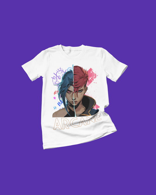 Polera de Arcane con Jinx y Vi