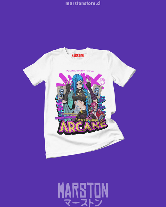 Polera de Arcane con Jinx y Vi