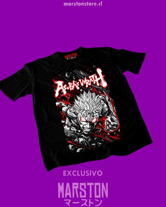 Polera negra con diseño de Asura's Wrath