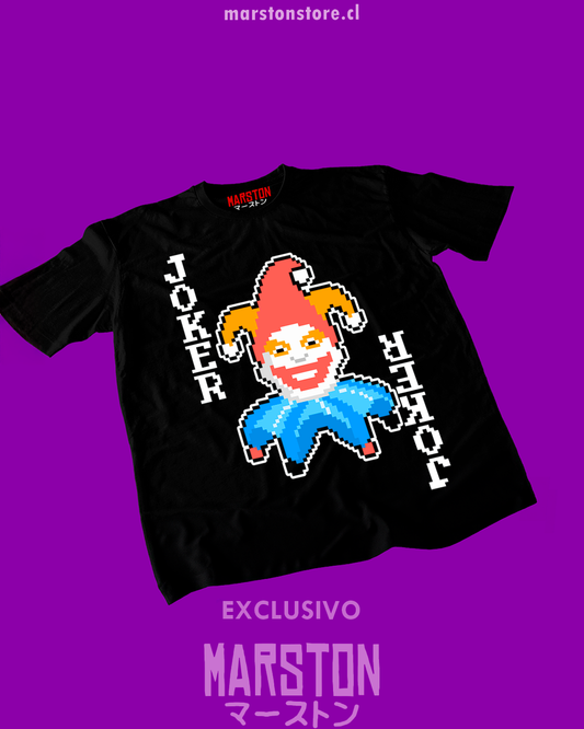 Polera negra Balatro con diseño de Joker Jimbo