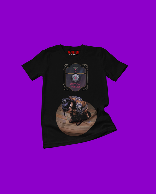Polera blanca Baldur's Gate 3 con Shadowheart y diseño Critical Failure