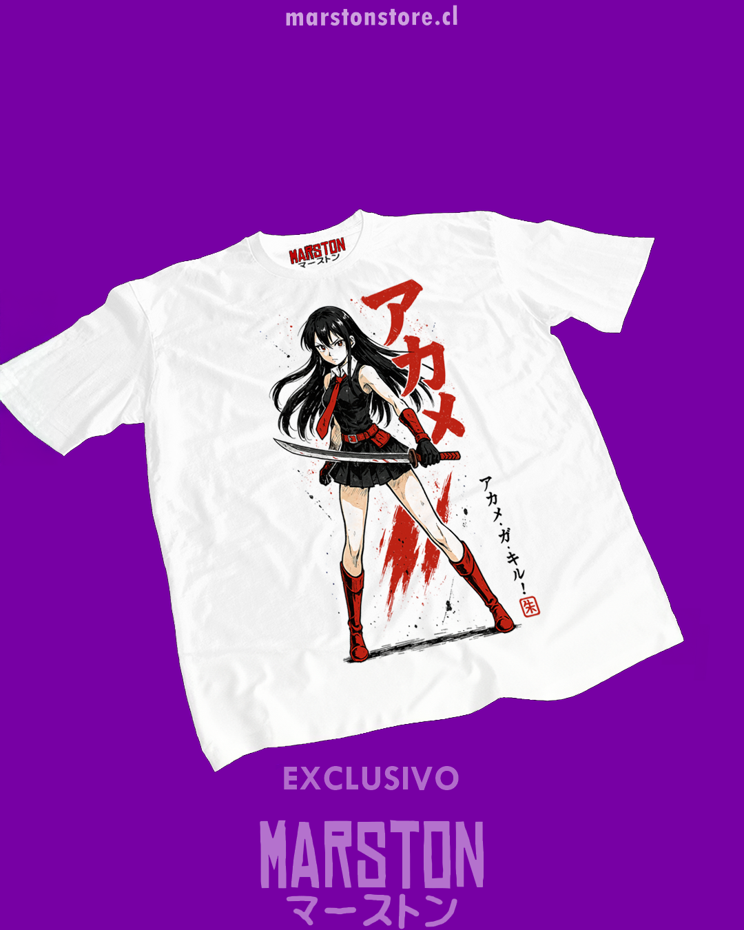 Polera blanca de Akame ga Kill! con Akame