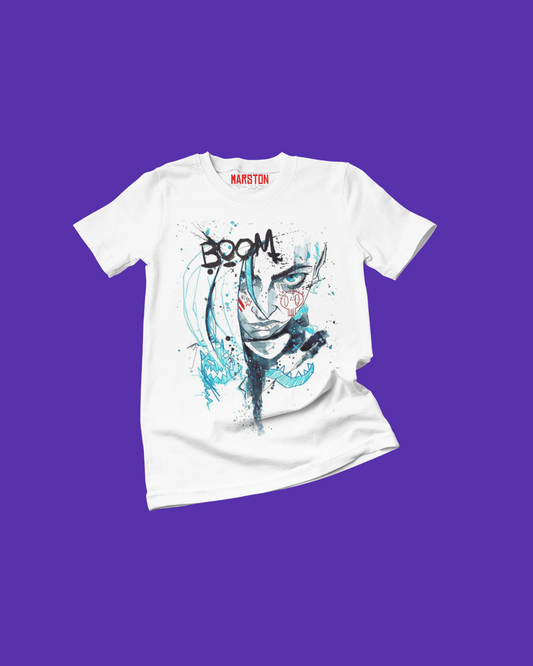 Polera blanca de Arcane con Jinx