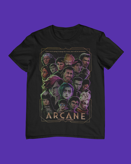 Polera blanca de Arcane con Jinx