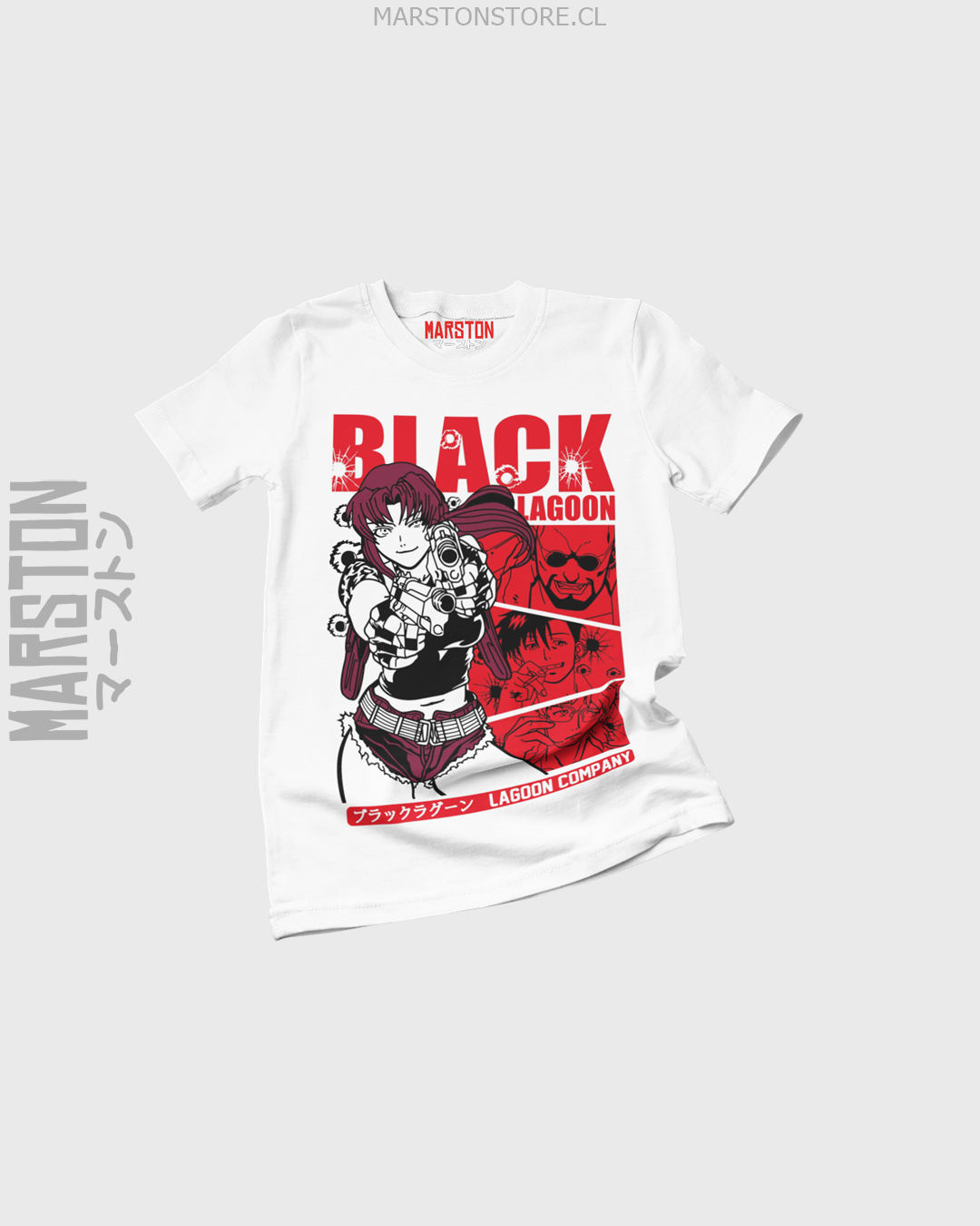 Polera blanca de Black Lagoon