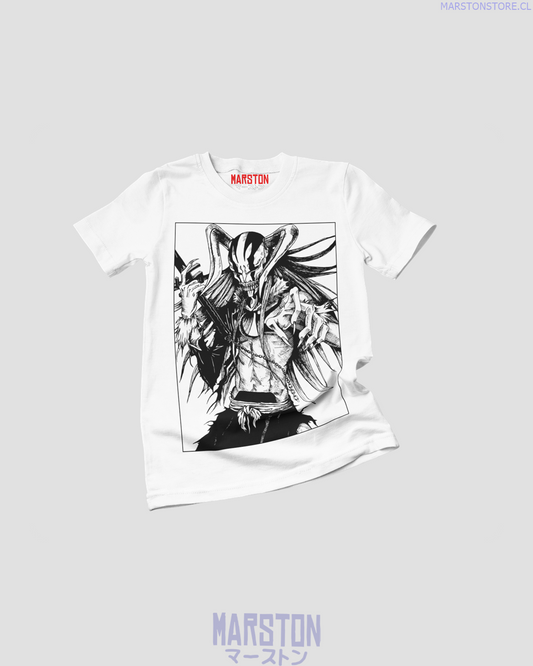 Polera blanca de Bleach con diseño anime