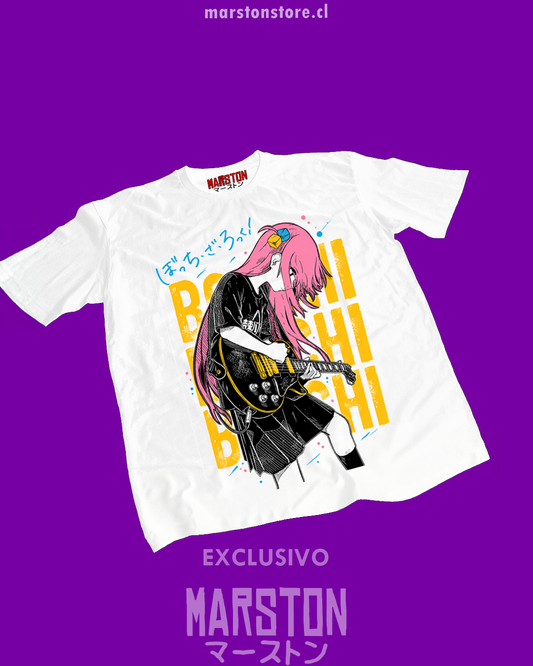 Polera blanca de Bocchi the Rock! con Hitori Gotoh