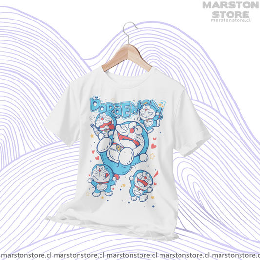 Polera blanca de Doraemon