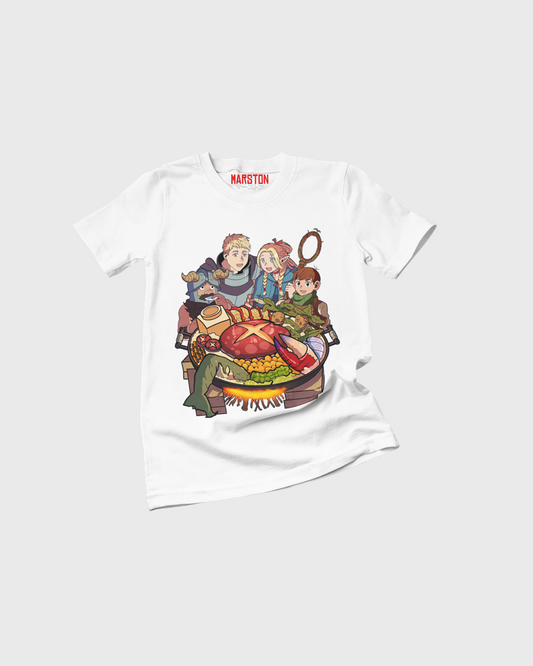 Polera blanca de Dungeon Meshi