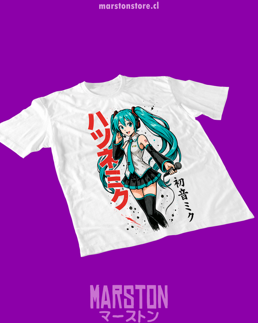 Polera blanca de Hatsune Miku