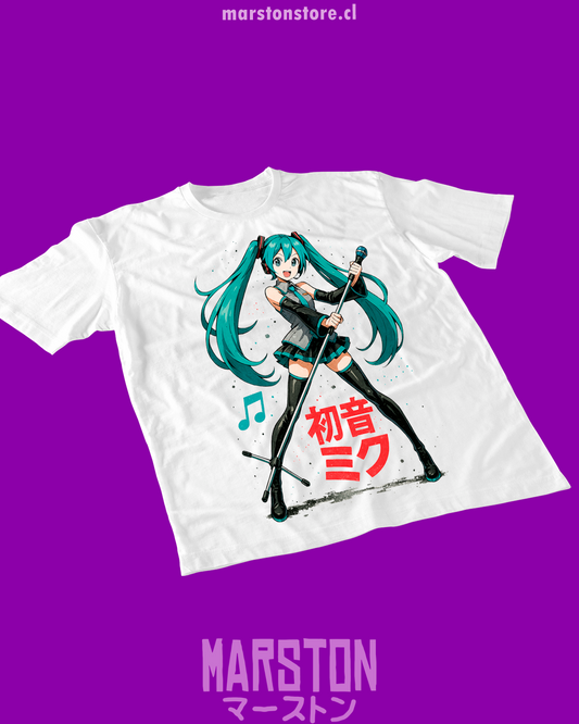 Polera blanca de Hatsune Miku