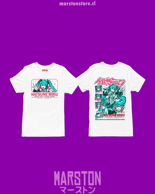 Polera blanca de Hatsune Miku