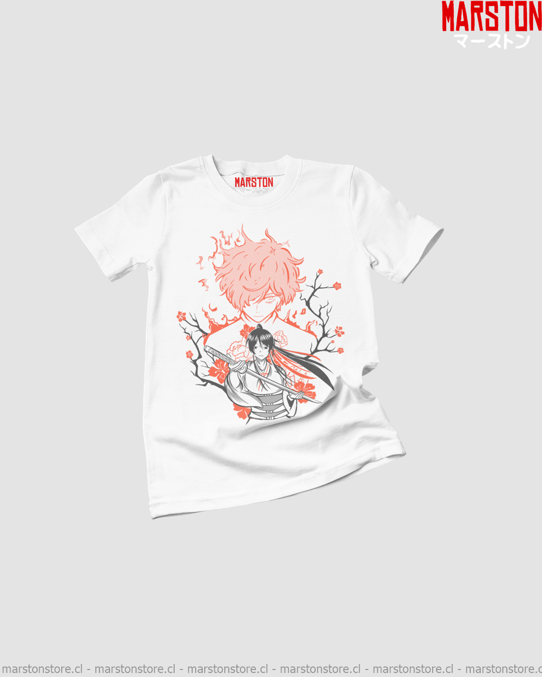 Polera blanca de Hell's Paradise: Jigokuraku con Gabimaru