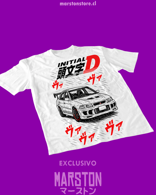 Polera blanca de Initial D