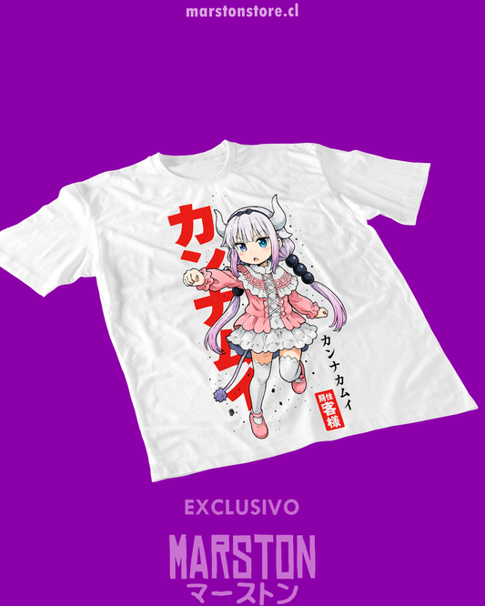 Polera blanca de Kobayashi-san Chi no Maid Dragon con Kanna Kamui