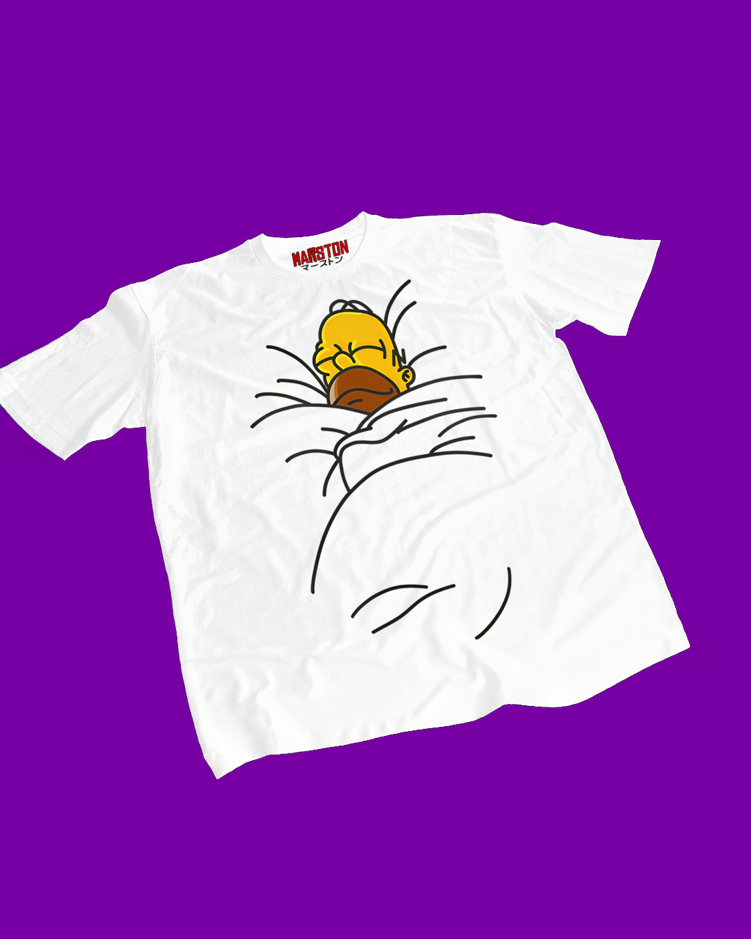 Polera blanca de Los Simpson con Homero Simpson